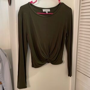 Gaze Long sleeve green crop top BUTTERY SOFT Hunter green crop
